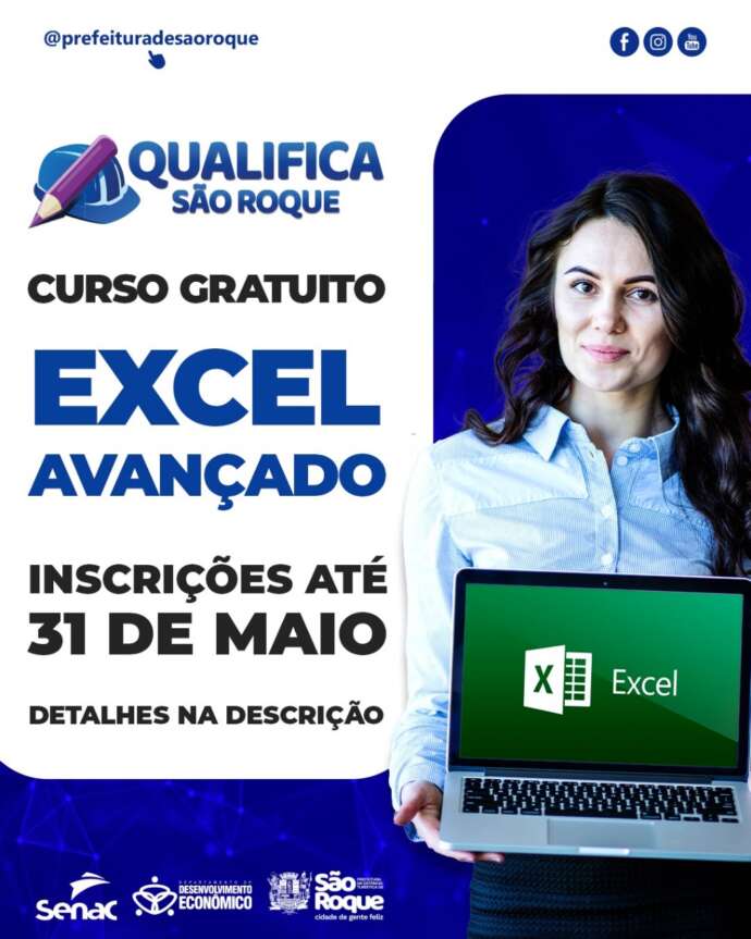 Qualifica São Roque oferece Curso de Excel Avançado