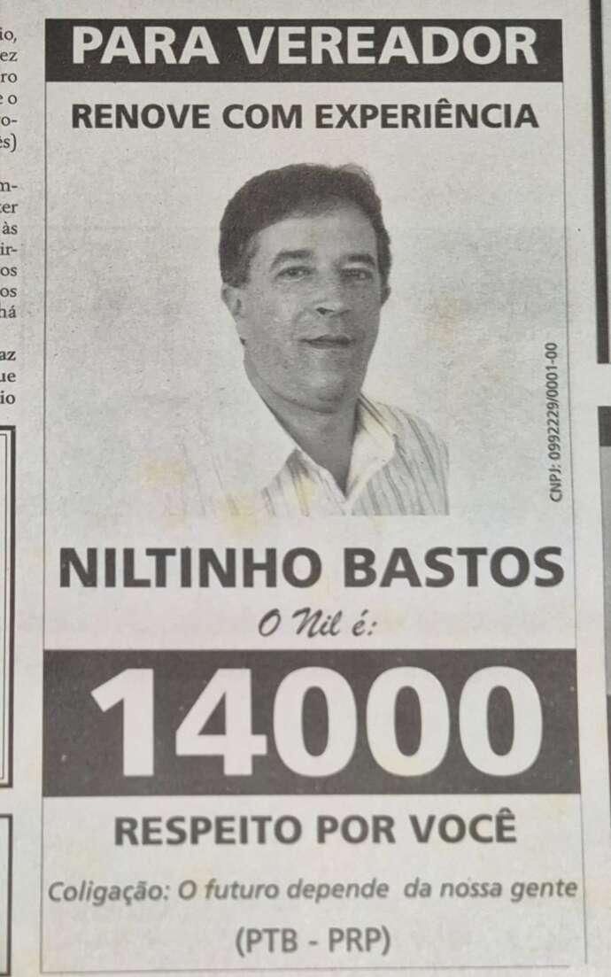 Campanhas eleitorais de Niltinho Bastos: “Política é uma coisa; amizade é outra”