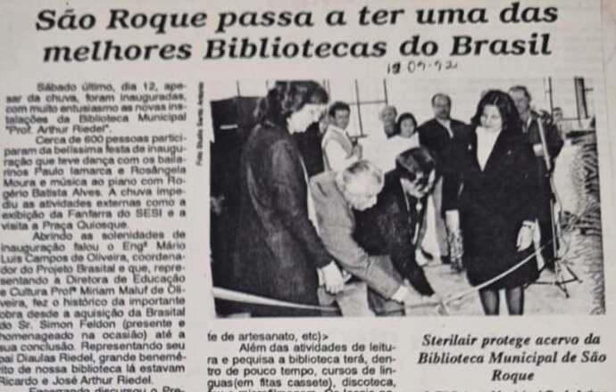 Biblioteca Municipal de São Roque: 50 anos; O Democrata conta a história