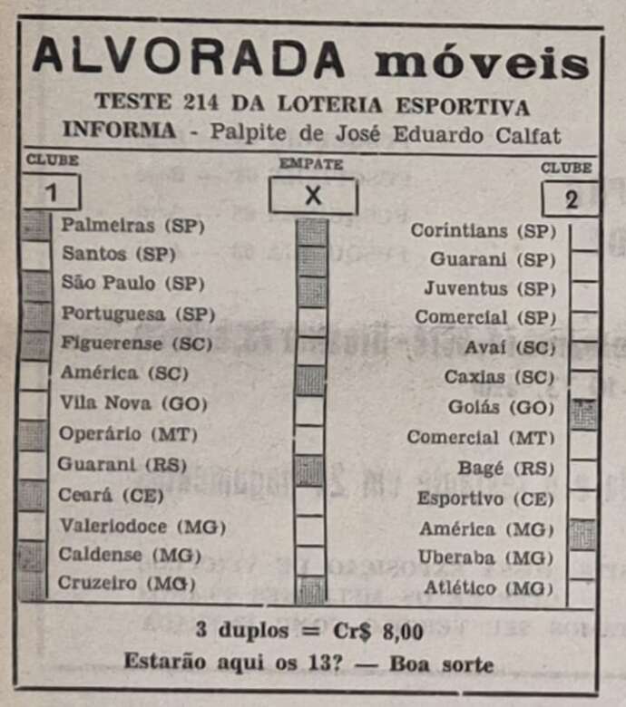 Dezembro de 1974: Em São Roque, a instalação do radar da Aeronáutica, a inauguração da Jolly e os festeirinhos de Natal; Loteria Esportiva era a “bet” do brasileiro