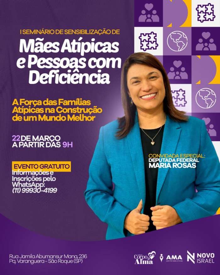 Projeto AMA promove seminário sobre famílias atípicas e inclusão social