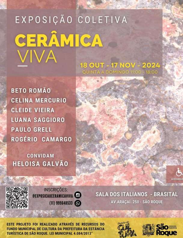 Exposição Coletiva mostra arte da cerâmica em São Roque